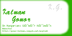 kalman gomor business card